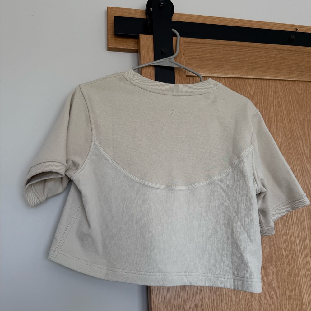 Beige Short Sleeve Top